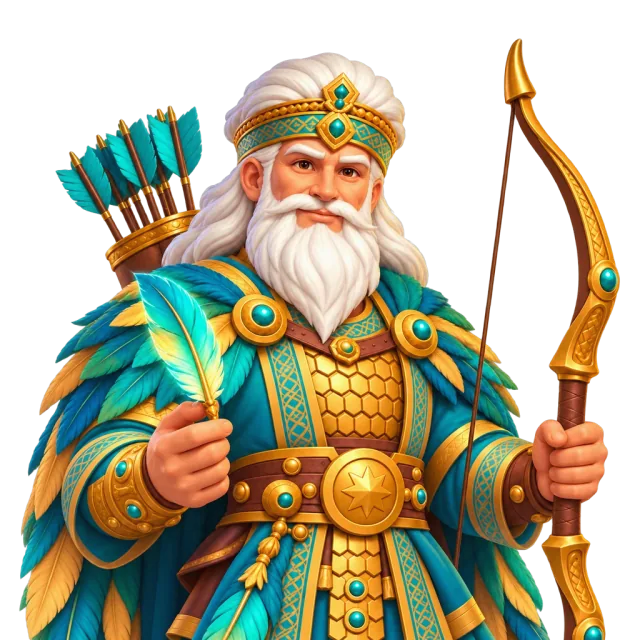 زال با موی سپید و پر سیمرغ